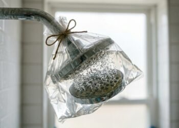 Limpeza de chuveiro entupido com vinagre