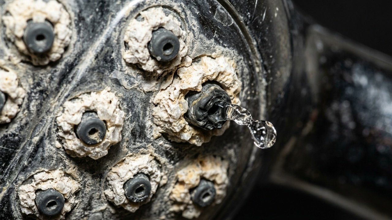 Limpeza de chuveiro entupido com vinagre