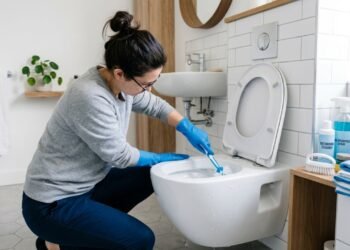 Limpeza e higienização de louças sanitárias