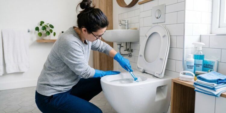 Limpeza e higienização de louças sanitárias