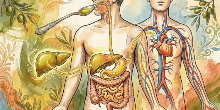 O que o azeite de oliva faz no seu fígado e na saúde cardiovascular