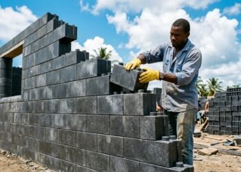 Eles criam tijolos com plástico reciclado que permitem a construção de casas em apenas cinco dias