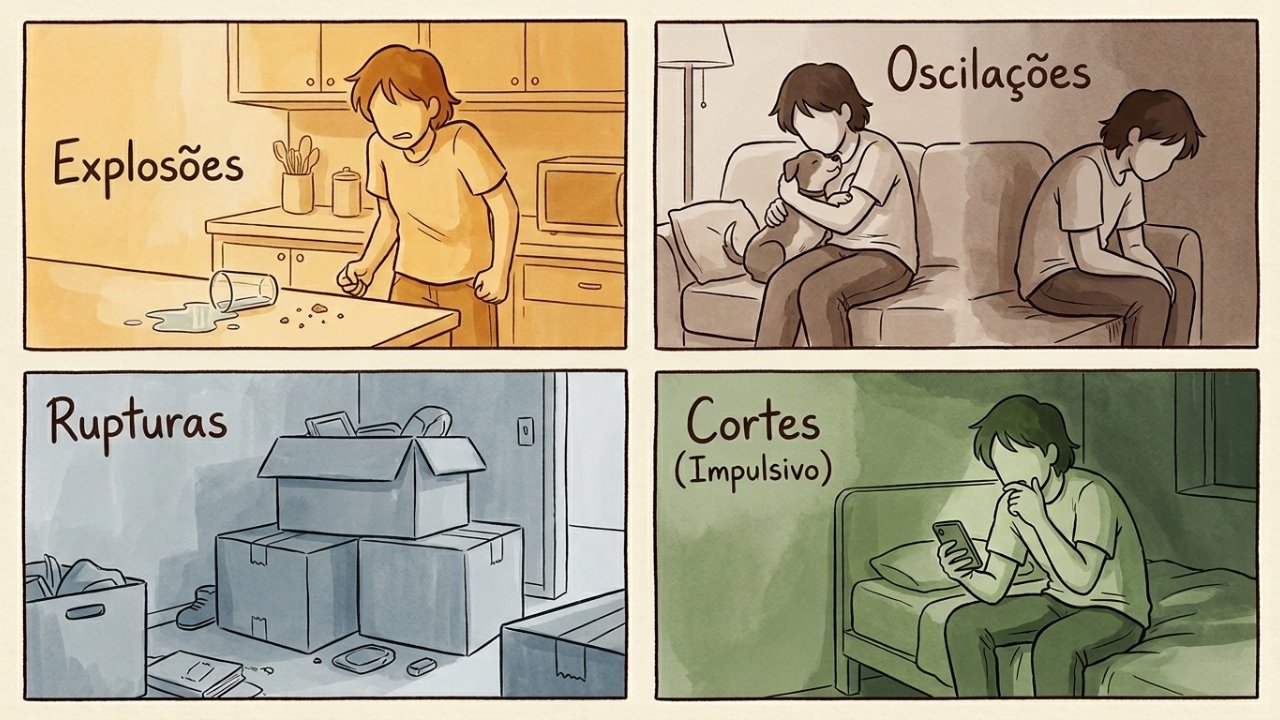 Sinais de instabilidade emocional em relações próximas