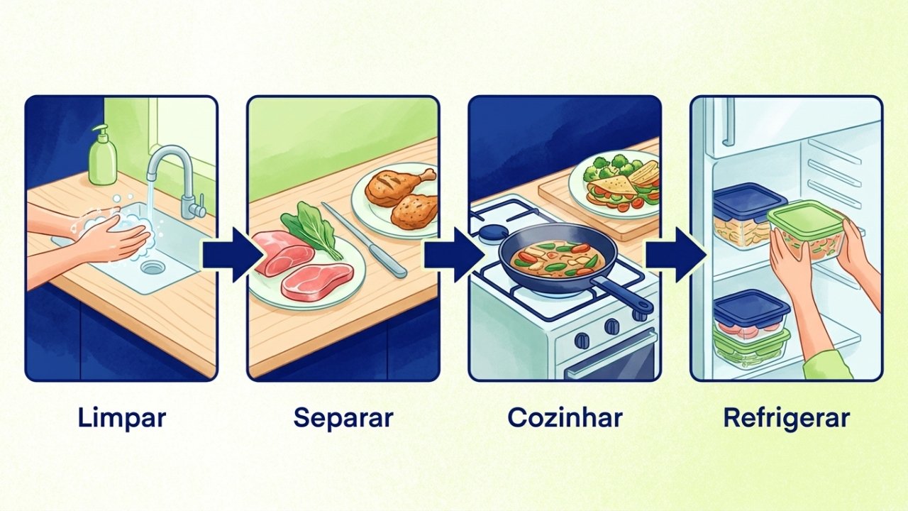 Os 4 passos que especialistas recomendam para evitar intoxicação alimentar em casa