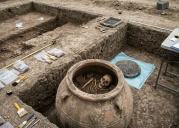 Arqueólogos abrem jarro de pedra misterioso e encontram restos mortais de 3.700 anos
