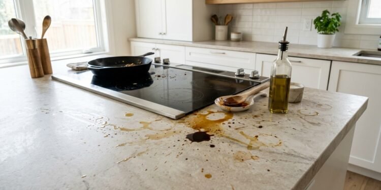 A bancada bonita da cozinha pode manchar no primeiro erro se a pedra for escolhida só pela aparência