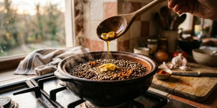 Chefs bascos se mantêm firmes: para deixar a lentilha perfeita, é preciso azeite, alho e páprica