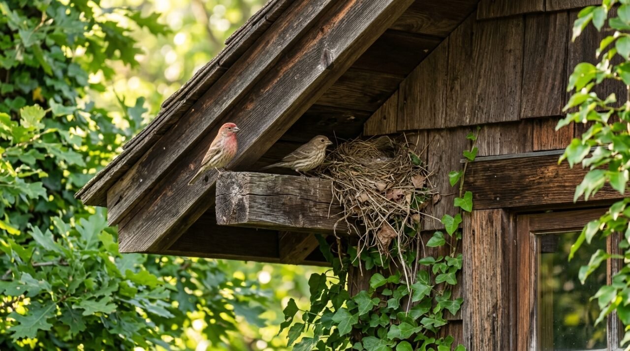 O que significa ver passarinhos construindo ninhos perto da sua casa com frequência