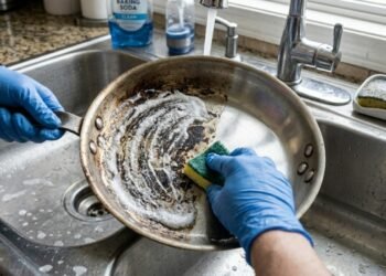 Como remover manchas difíceis de panelas sem danificá-las usando bicarbonato de sódio