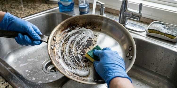 Como remover manchas difíceis de panelas sem danificá-las usando bicarbonato de sódio