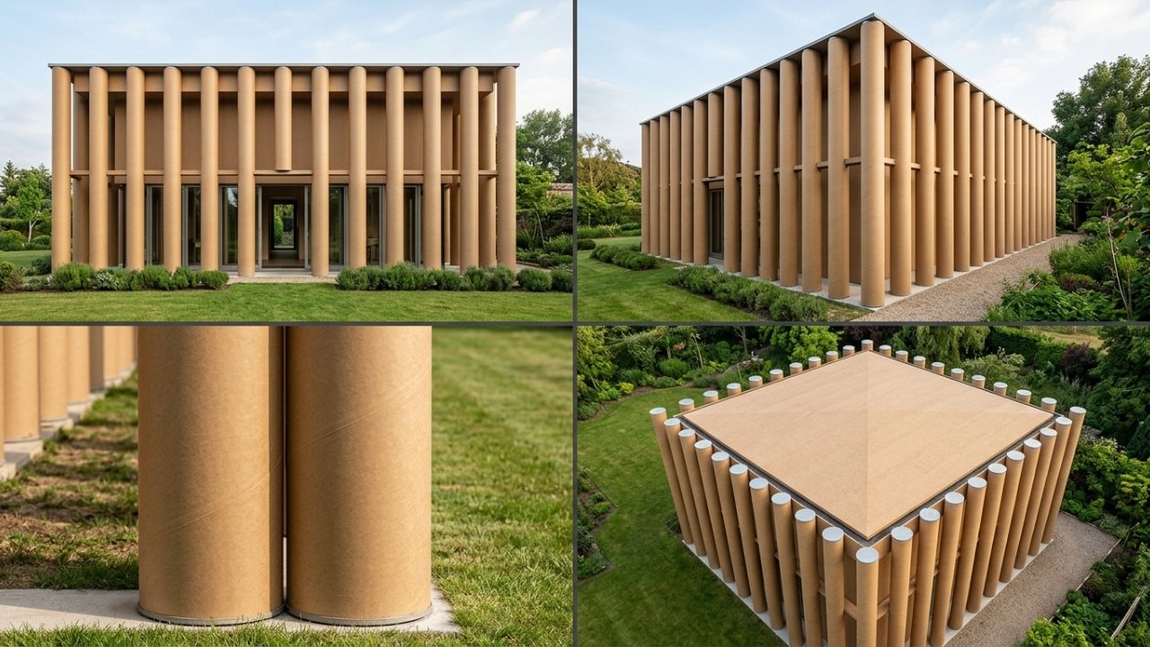Shigeru Ban e construções com tubos de papel