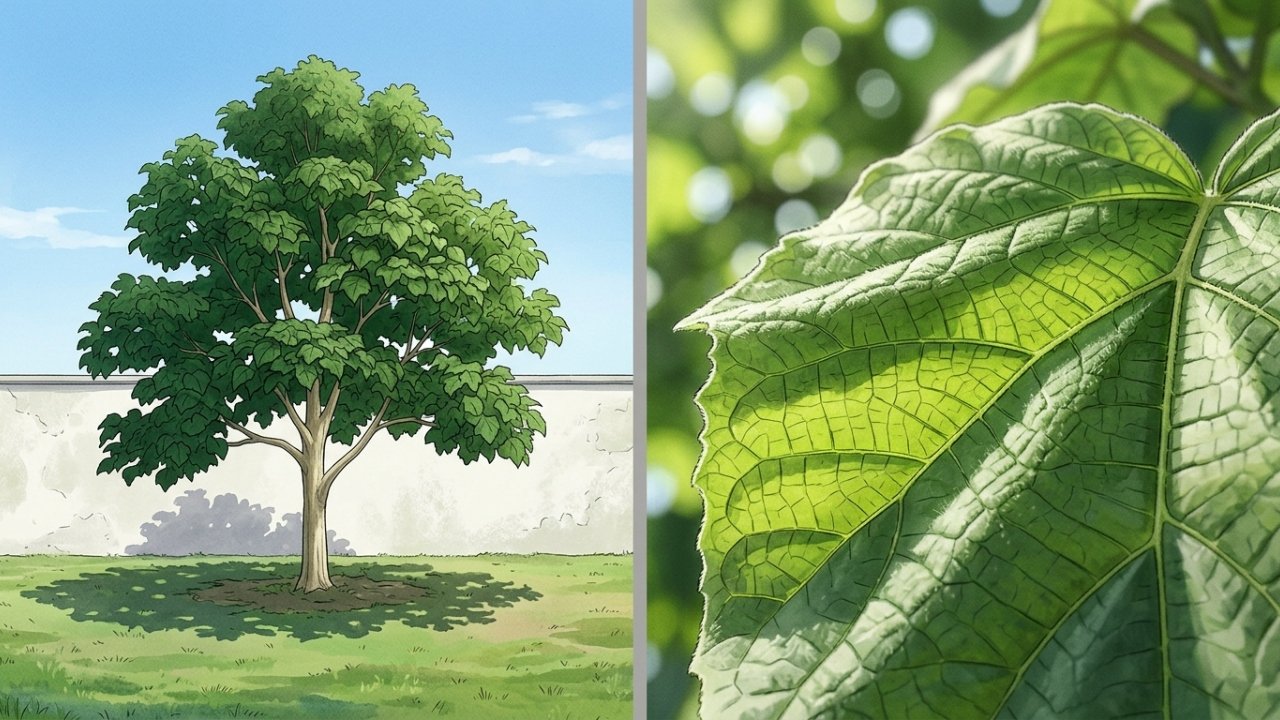 Paulownia para sombra rápida no jardim