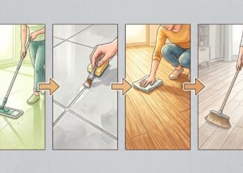 Qual é o piso mais fácil de limpar: porcelana, madeira ou vinil?