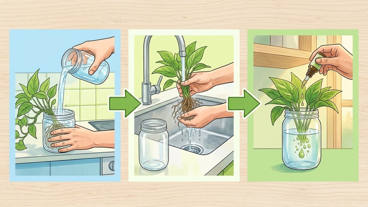 Plantas de interior que crescem na água e purificam o ar