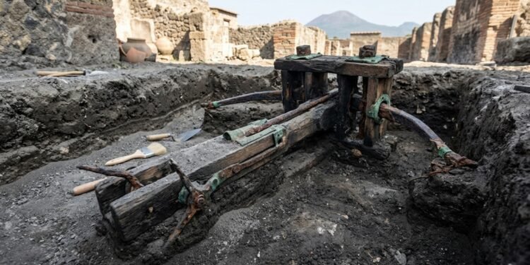 Uma arma de 2.000 anos, semelhante a uma metralhadora, foi encontrada em Pompeia