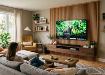 A altura perfeita para a TV na sala e como planejar o painel ideal