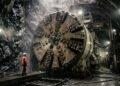 Tuneladora gigante que abriu túnel de 9 km na Geórgia