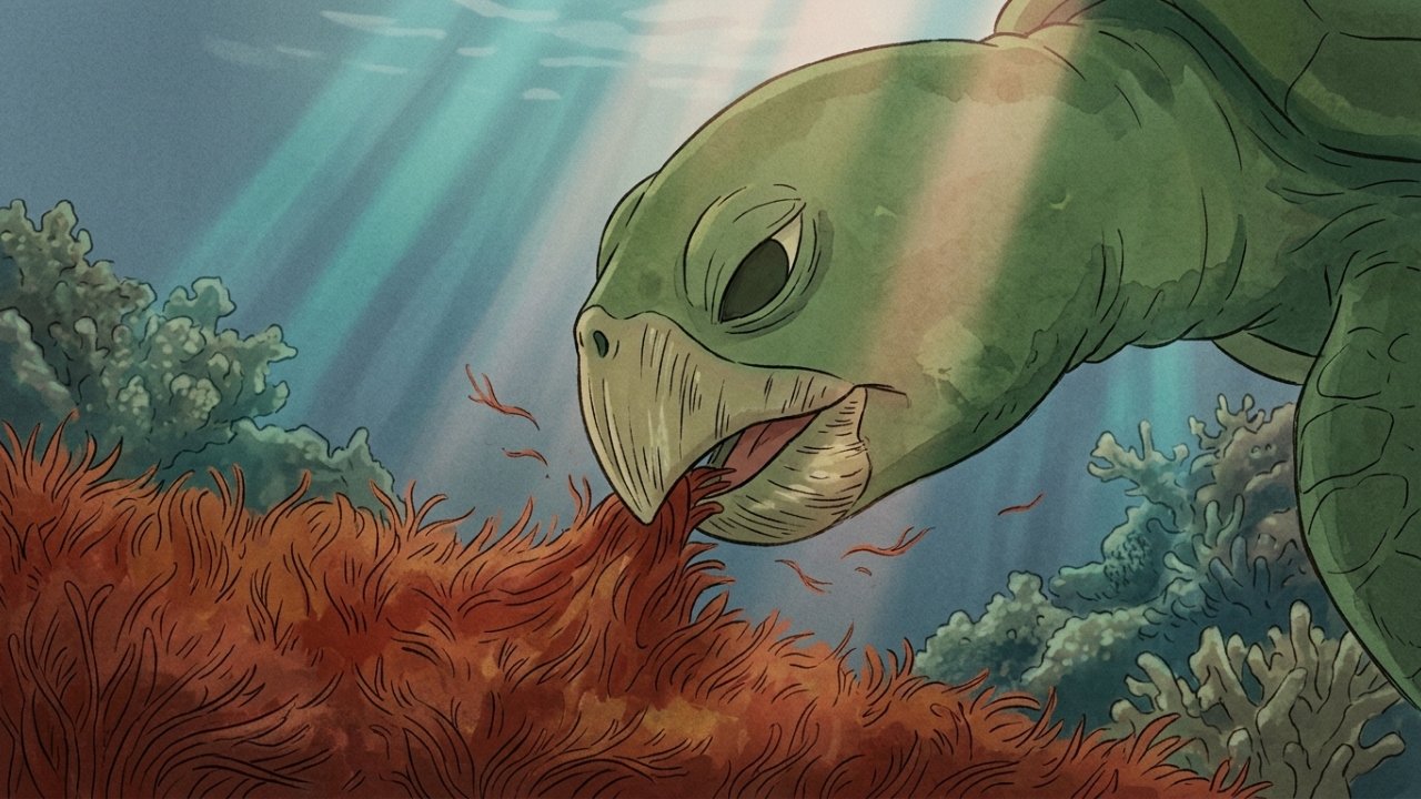 Como as tartarugas marinhas acabam com o avanço de uma alga invasora nos recifes do Havaí