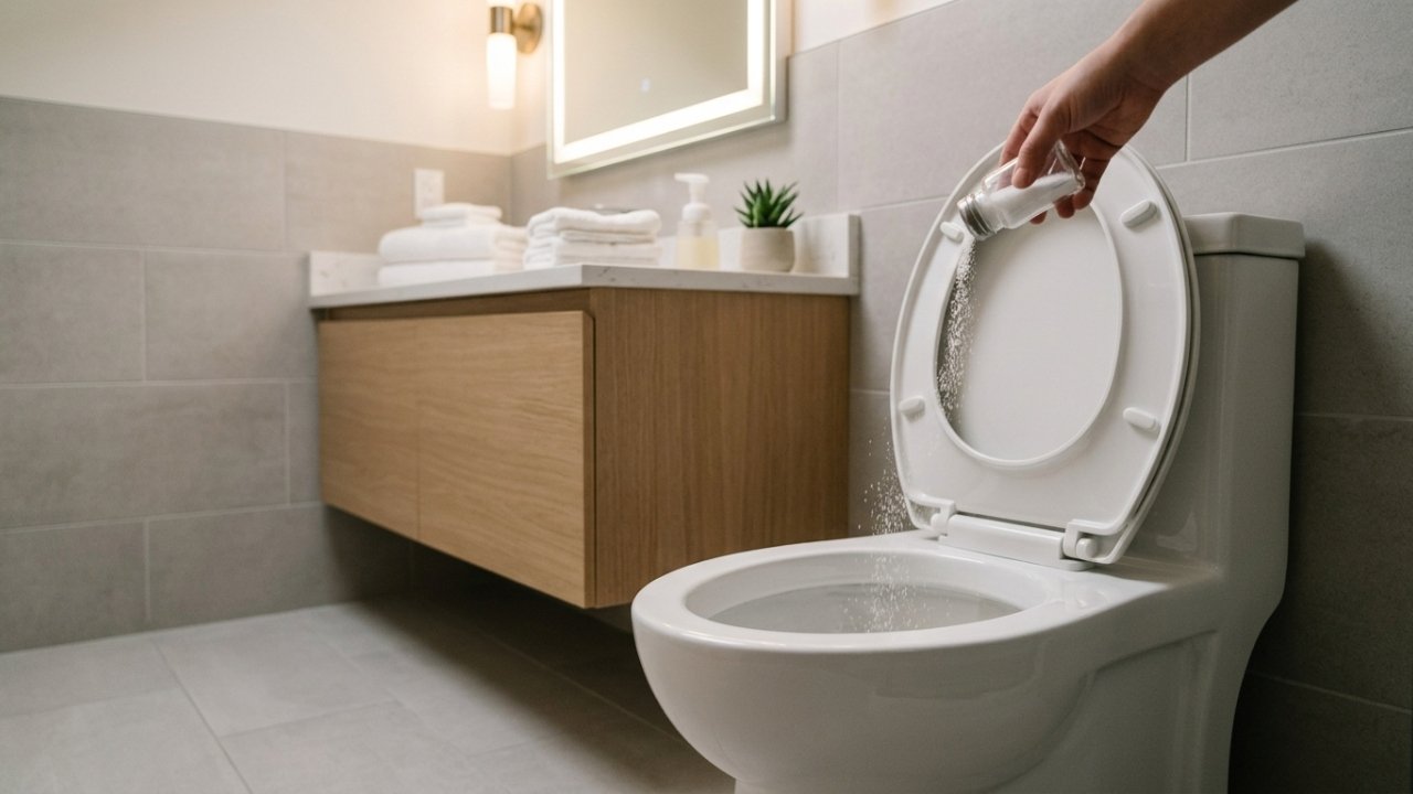 Por que recomendam jogar sal no vaso sanitário à noite