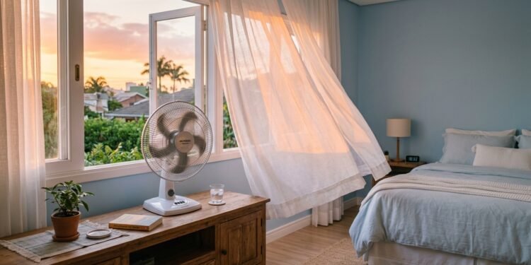 ventilador na janela