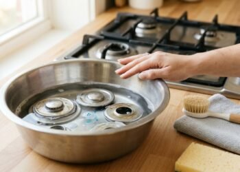 Nem vinagre, nem bicarbonato de sódio: a maneira mais rápida de limpar as bocas do forno e do fogão