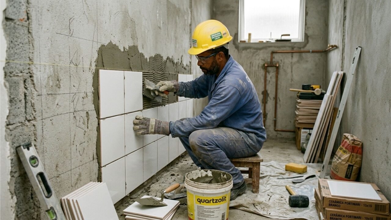 Quanto um pedreiro cobra para reformar um banheiro pequeno em 2026? Veja os principais fatores que podem encarecer o serviço e impactar o custo final da obra