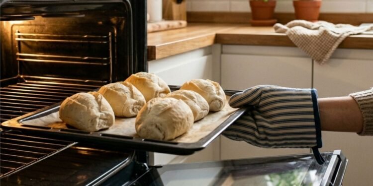 Como amolecer pão amanhecido rapidamente sem micro-ondas usando vapor de água no forno e recuperar a maciez original, o aroma fresco e a textura crocante por fora e macia por dentro como se tivesse acabado de sair da padaria