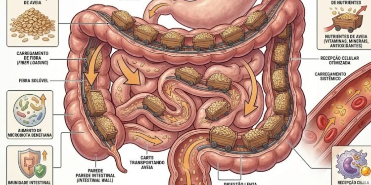 aveia age no intestino