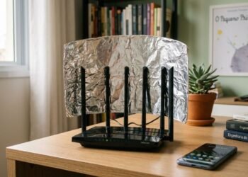 Por que é recomendado e para o que serve colocar papel alumínio embaixo do modem Wi-Fi