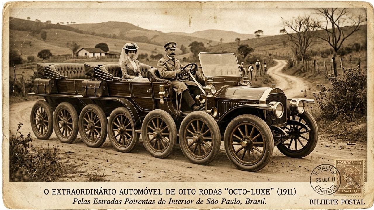 carro de oito rodas