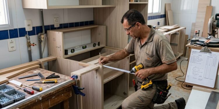 Quanto um contratar um marceneiro para fazer móveis planejados para uma cozinha de 10m²?
