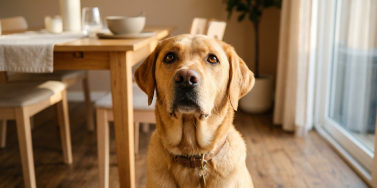 Por que os cães olham fixamente para os donos enquanto comem? A ciência explica o motivo real