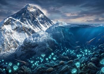 fósseis no Monte Everest