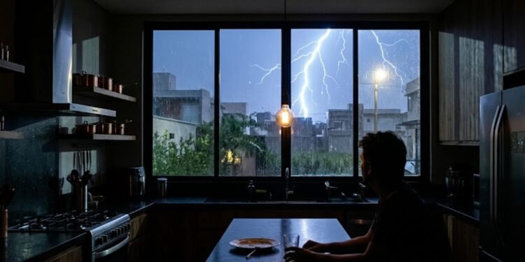 micro-ondas na chuva