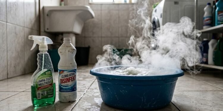 Em ambientes como banheiros, áreas de serviço e cozinhas pequenas, a inalação desses gases pode ocorrer em poucos segundos.
