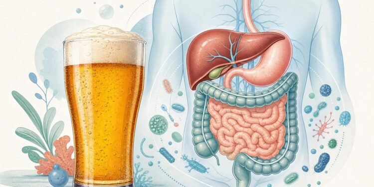 O que a cerveja faz no intestino e também no fígado