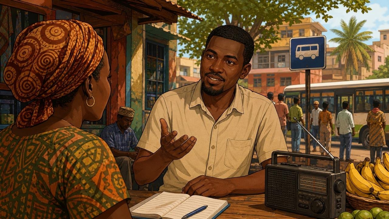 O kiswahili circula na vida cotidiana, na mídia e na educação.