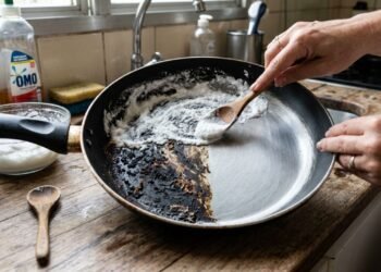 Como limpar panela queimada por fora sem riscar o teflon nem gastar com produtos caros
