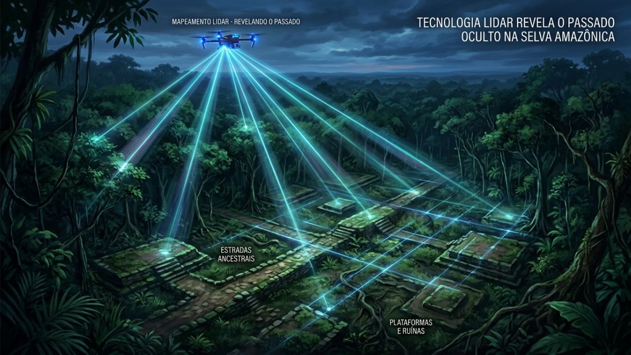Arqueólogos encontram ruínas antigas embaixo da Floresta Amazônica