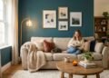 Arquiteta mostra as melhores cores de revestimento azul para pintar sua sala