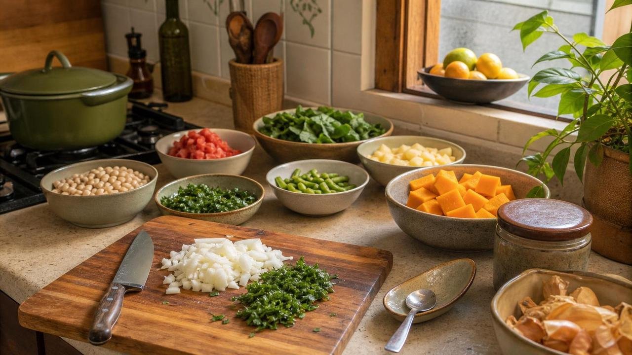 Separar utensílios e ingredientes reduz caos visual e retrabalho diário.