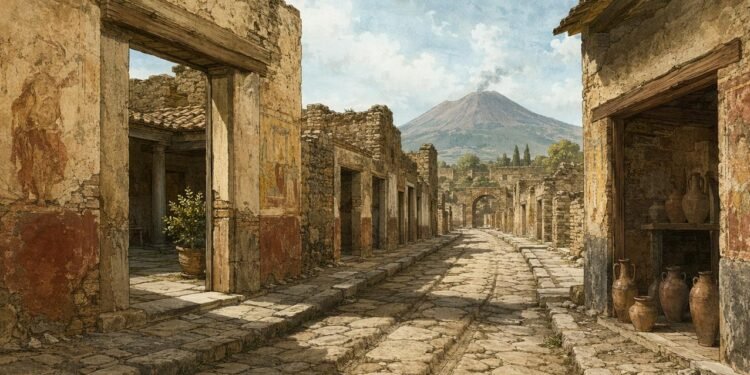 Uma cidade inteira ficou congelada no tempo por quase 1.700 anos sob as cinzas de um vulcão