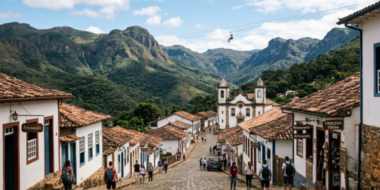 O pequeno vilarejo colonial nas montanhas de Minas que abriga a tirolesa mais alta do Brasil a 1.500 m de altitude