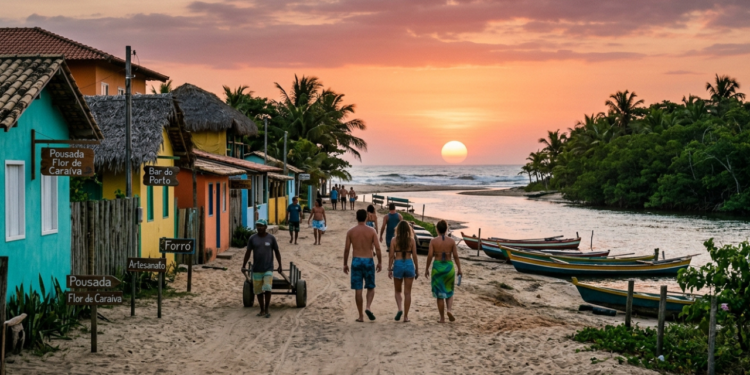 Uma vila sem carros no Nordeste preserva ruas de areia e um jeito raro de viver junto à natureza