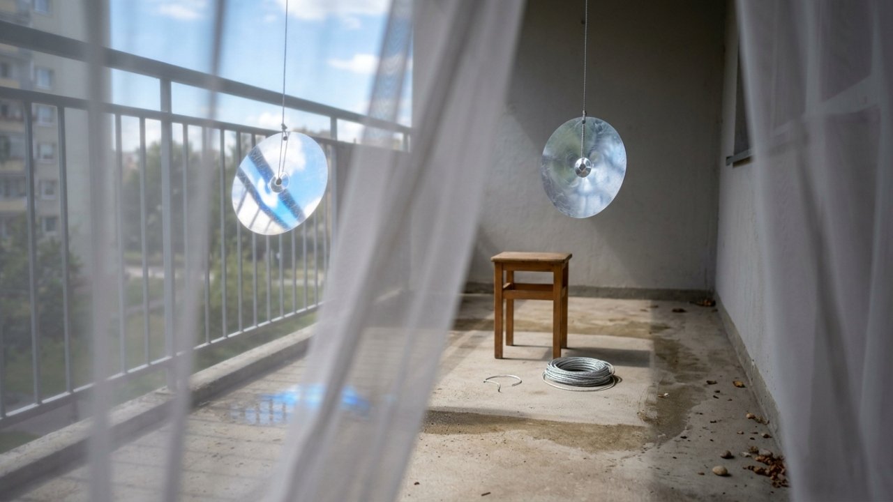 CDs na varanda podem afastar aves por reflexo e movimento