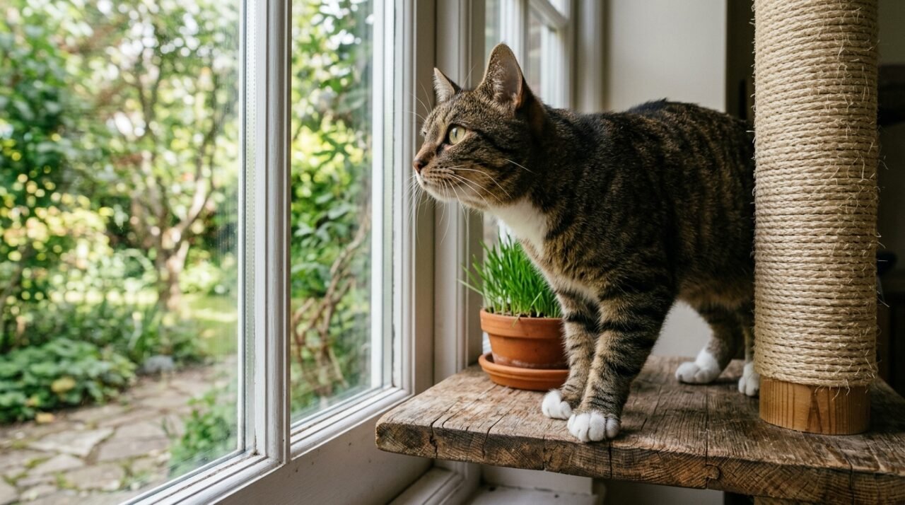 gatos na janela