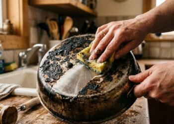limpar panela de alumínio