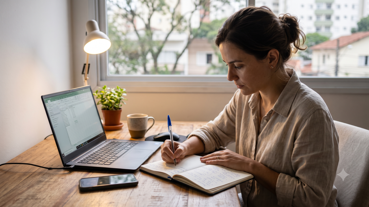 Pessoas que anotam no papel não estão necessariamente rejeitando a tecnologia, estão protegendo um tipo de foco em que a ferramenta não compete com a própria tarefa
