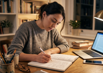 Pessoas que anotam no papel não estão necessariamente rejeitando a tecnologia, estão protegendo um tipo de foco em que a ferramenta não compete com a própria tarefa