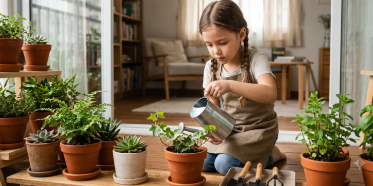 Estudos mostram que crianças que cuidavam de plantas em casa estavam desenvolvendo níveis mais altos de senso de responsabilidade